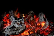 木炭燃烧图片