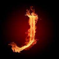 燃烧的J字母图片