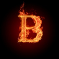 燃烧的B字母图片