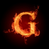 燃烧的G字母图片