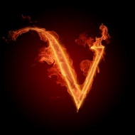 燃烧的V字母图片