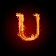 燃烧的U字母图片