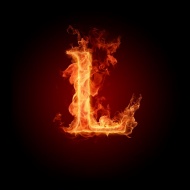 燃烧的L字母图片