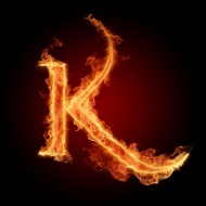 燃烧的K字母图片