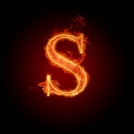 燃烧的S字母图片