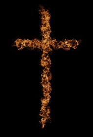 火焰燃烧的十字架图片