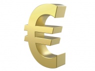 金色立体欧元符号图片