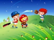 儿童棒球卡通图片