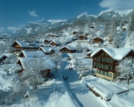 冬天村庄风景图片