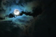 十五的月亮天空美景图片