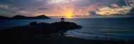 日落江边天空美景图片
