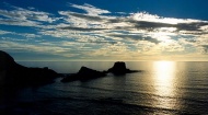 海上日落天空美景图片