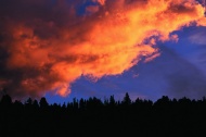 火烧云天空美景图片