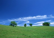 蓝天草原天空美景图片