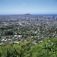 城市中的夏威夷旅游风光摄影图片