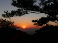泰山日落旅游风光摄影图片