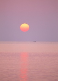 马尔代夫日落海景旅游风光摄影图片