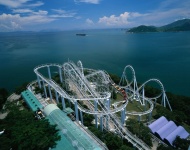 香港海洋公园过山车旅游风光摄影图片