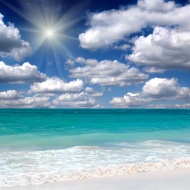 阳光海滩大海风景风光图片