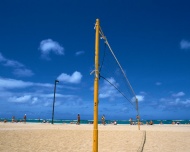 夏威夷沙滩排球大海风景风光图片