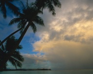 夏威夷夕阳天空大海风景风光图片
