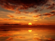 夕阳红日落大海大海风景风光图片