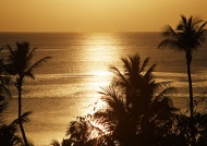 日落海面大海风景风光图片