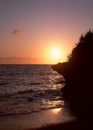日落马尔代夫大海风景风光图片